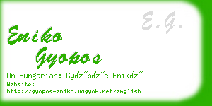 eniko gyopos business card